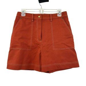 Land Of Distraction Rust Burnt Orange Shorts Sz 6 High Waist Leo